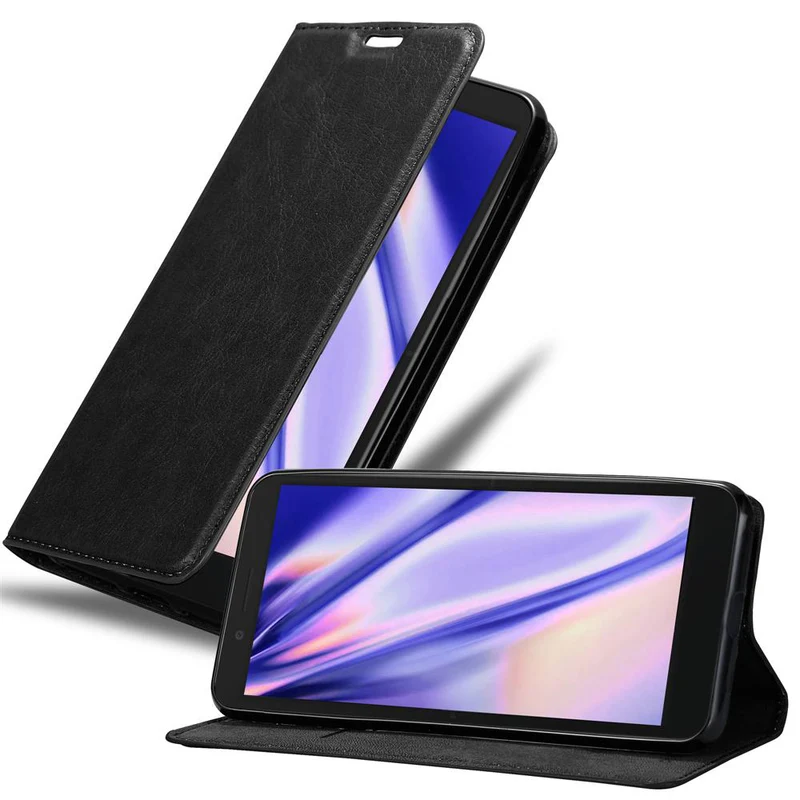 Cadorabo Hülle kompatibel mit Alcatel 1C 2019 Schutzhülle mit Magnetverschluss, Standfunktion und Kartenfach