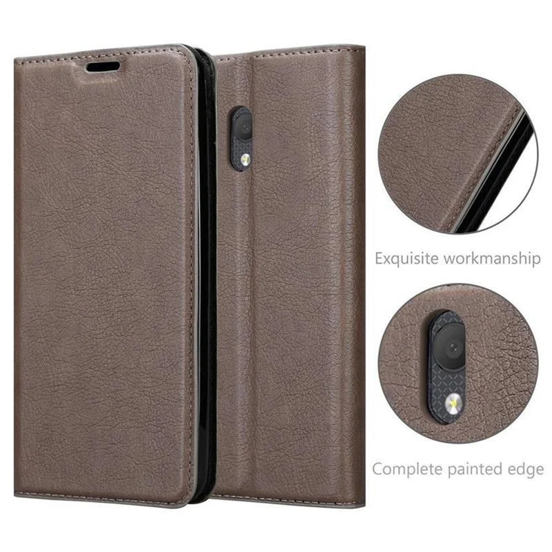 Cadorabo Hülle kompatibel mit Alcatel 1C 2019 Schutzhülle mit Magnetverschluss, Standfunktion und Kartenfach