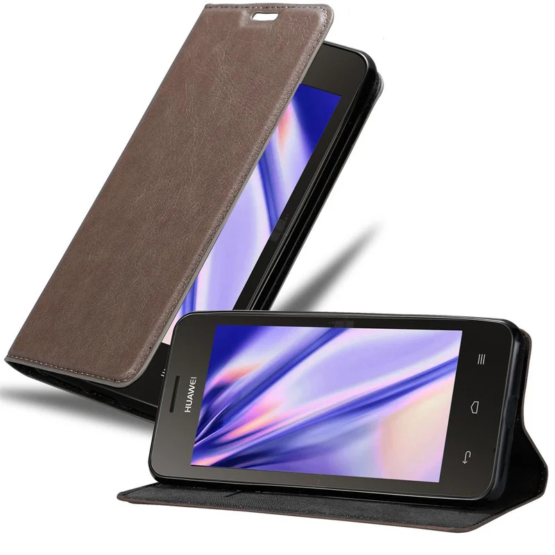 Cadorabo Hülle kompatibel mit Huawei Y3 / Y3C / Y330 / Y331 / Y360 Schutzhülle mit Magnetverschluss, Standfunktion und Kartenfach
