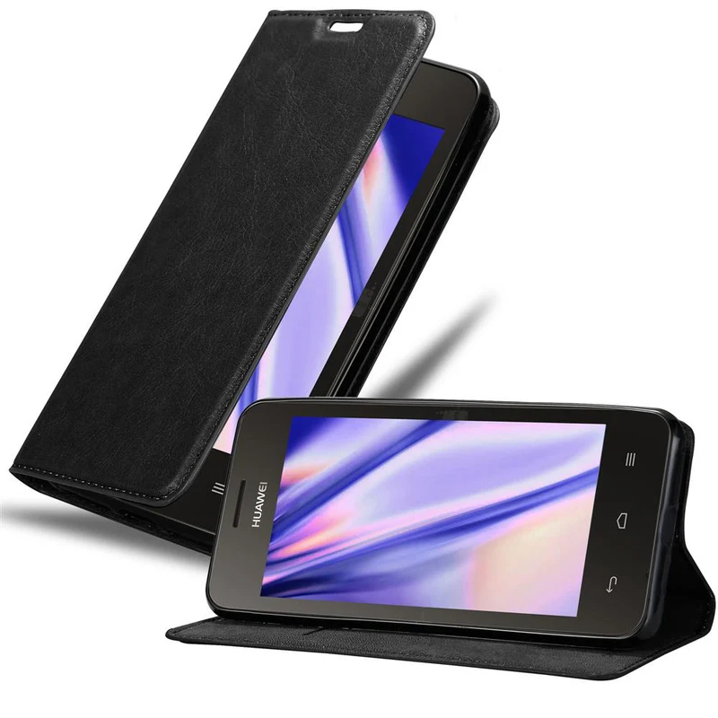 Cadorabo Hülle kompatibel mit Huawei Y3 / Y3C / Y330 / Y331 / Y360 Schutzhülle mit Magnetverschluss, Standfunktion und Kartenfach