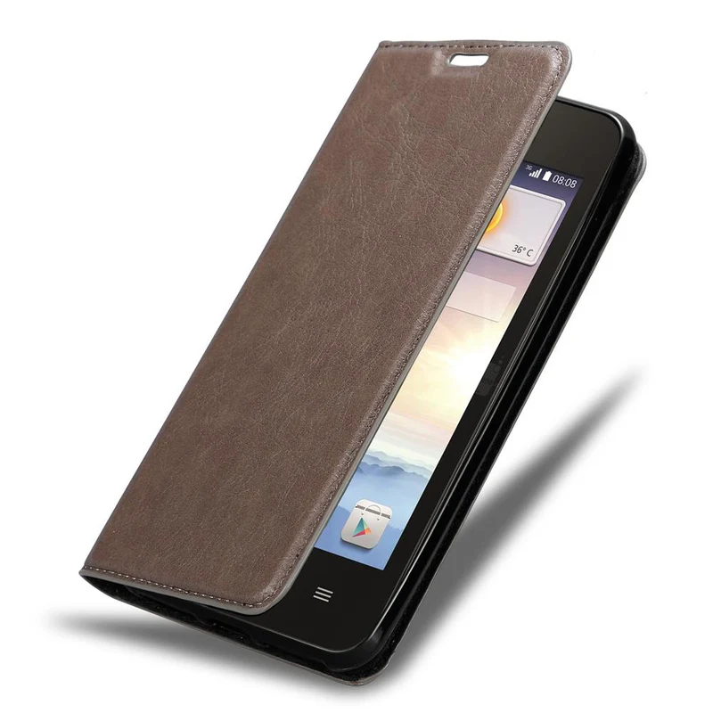 Cadorabo Hülle kompatibel mit Huawei Y3 / Y3C / Y330 / Y331 / Y360 Schutzhülle mit Magnetverschluss, Standfunktion und Kartenfach