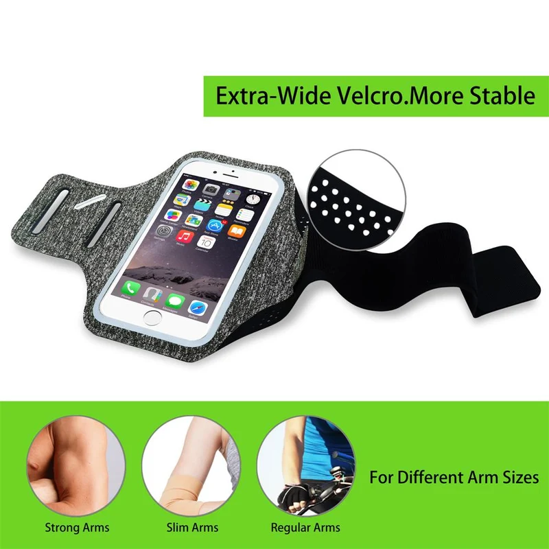 Cadorabo Sport Armtasche für Handys von 4.7 - 6.0 Zoll Sport Armband für Smartphones Handytasche mit Klettverschluss