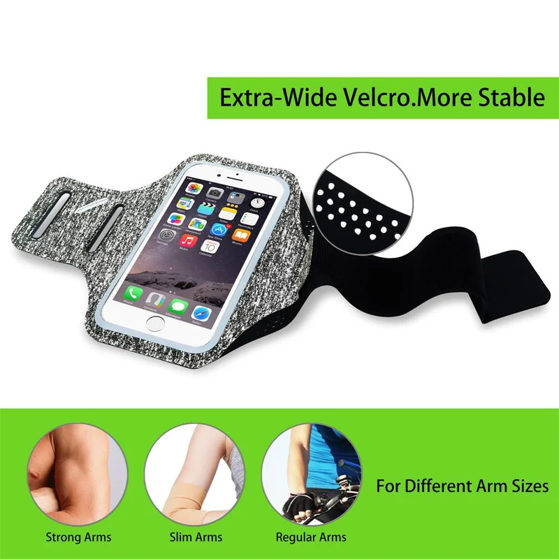 Cadorabo Sport Armtasche für Handys von 4.7 - 6.0 Zoll Sport Armband für Smartphones Handytasche mit Klettverschluss