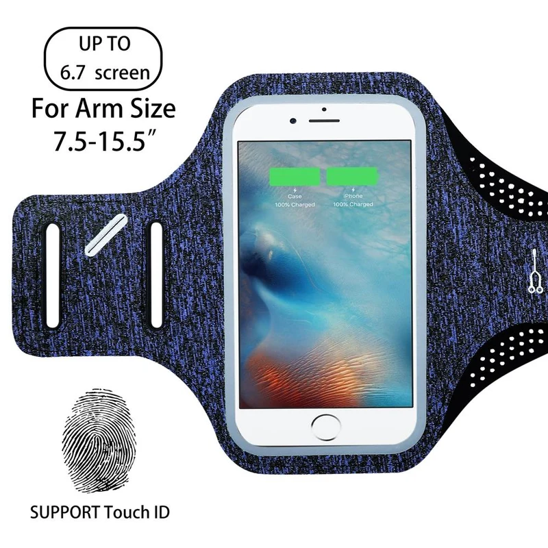 Cadorabo Sport Armtasche für Handys von 4.7 - 6.0 Zoll Sport Armband für Smartphones Handytasche mit Klettverschluss