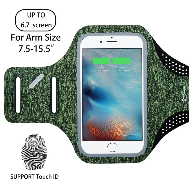 Cadorabo Sport Armtasche für Handys von 4.7 - 6.0 Zoll Sport Armband für Smartphones Handytasche mit Klettverschluss