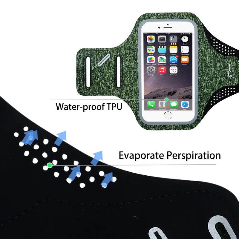 Cadorabo Sport Armtasche für Handys von 4.7 - 6.0 Zoll Sport Armband für Smartphones Handytasche mit Klettverschluss