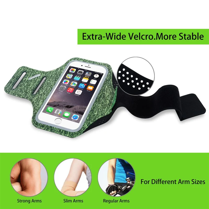 Cadorabo Sport Armtasche für Handys von 4.7 - 6.0 Zoll Sport Armband für Smartphones Handytasche mit Klettverschluss