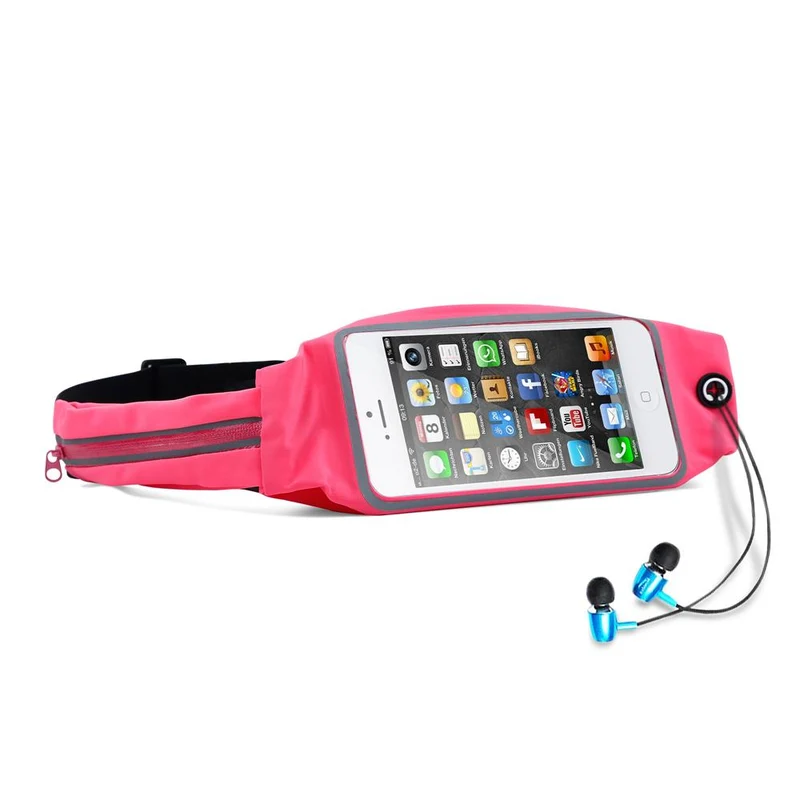 Cadorabo Sport Bauchtasche mit Flaschenfach und Fach für Handys Längenverstellbare Hüfttasche Gürteltasche Handytasche und Reißverschluss