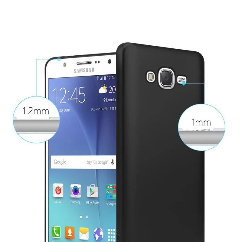 Cadorabo Hülle kompatibel mit Samsung Galaxy J7 2015 Schutzhülle aus flexiblem TPU Silikon