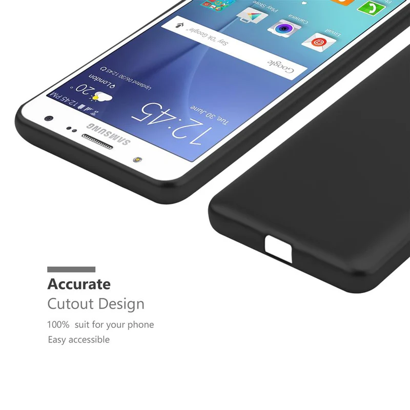 Cadorabo Hülle kompatibel mit Samsung Galaxy J7 2015 Schutzhülle aus flexiblem TPU Silikon