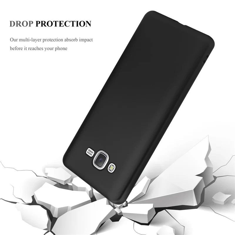 Cadorabo Hülle kompatibel mit Samsung Galaxy J7 2015 Schutzhülle aus flexiblem TPU Silikon