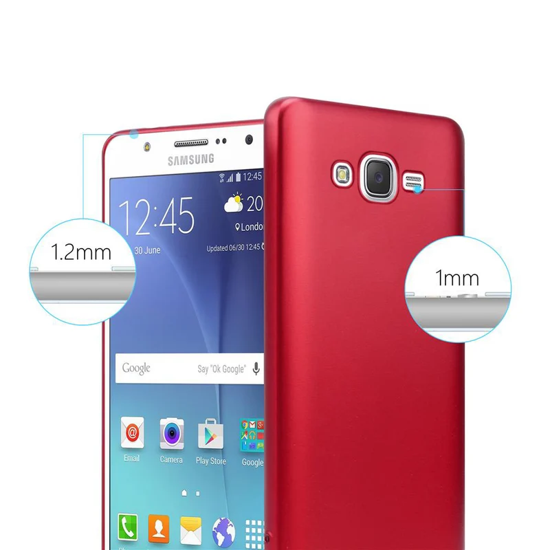 Cadorabo Hülle kompatibel mit Samsung Galaxy J7 2015 Schutzhülle aus flexiblem TPU Silikon