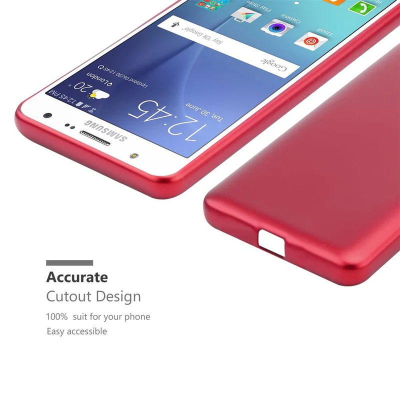 Cadorabo Hülle kompatibel mit Samsung Galaxy J7 2015 Schutzhülle aus flexiblem TPU Silikon