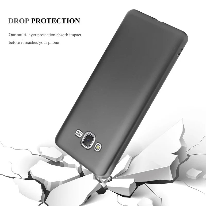 Cadorabo Hülle kompatibel mit Samsung Galaxy J7 2015 Schutzhülle aus flexiblem TPU Silikon