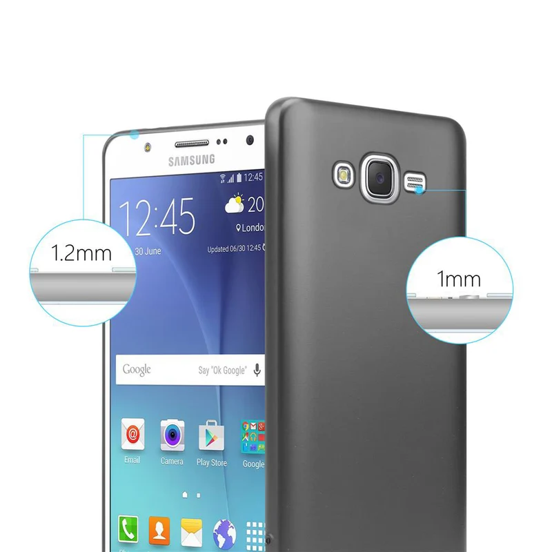 Cadorabo Hülle kompatibel mit Samsung Galaxy J7 2015 Schutzhülle aus flexiblem TPU Silikon