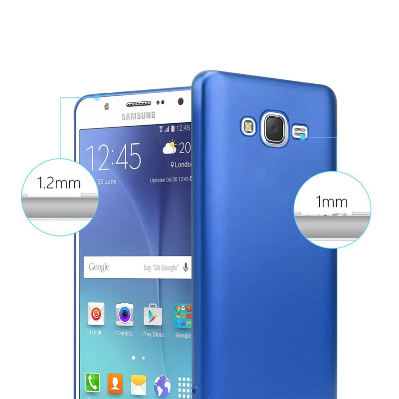 Cadorabo Hülle kompatibel mit Samsung Galaxy J7 2015 Schutzhülle aus flexiblem TPU Silikon