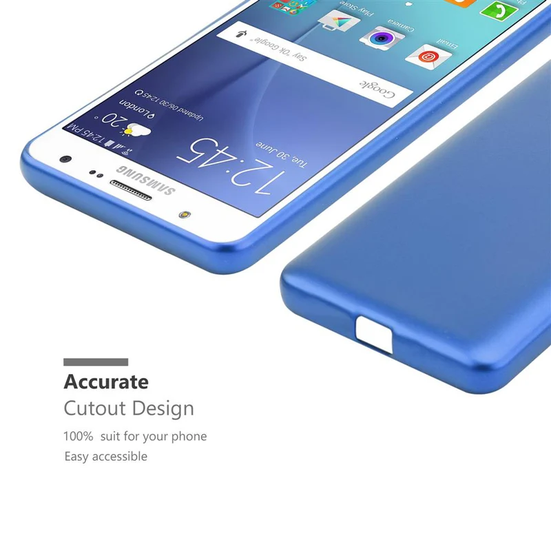 Cadorabo Hülle kompatibel mit Samsung Galaxy J7 2015 Schutzhülle aus flexiblem TPU Silikon