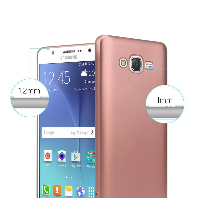 Cadorabo Hülle kompatibel mit Samsung Galaxy J7 2015 Schutzhülle aus flexiblem TPU Silikon
