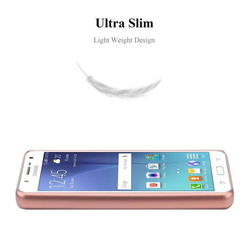 Cadorabo Hülle kompatibel mit Samsung Galaxy J7 2015 Schutzhülle aus flexiblem TPU Silikon