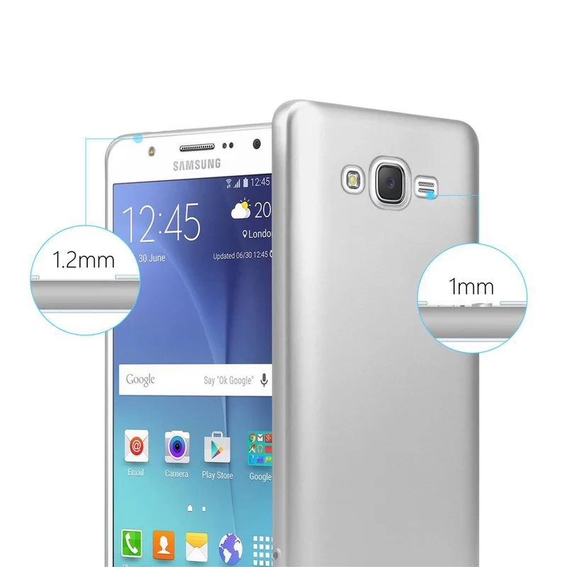 Cadorabo Hülle kompatibel mit Samsung Galaxy J7 2015 Schutzhülle aus flexiblem TPU Silikon