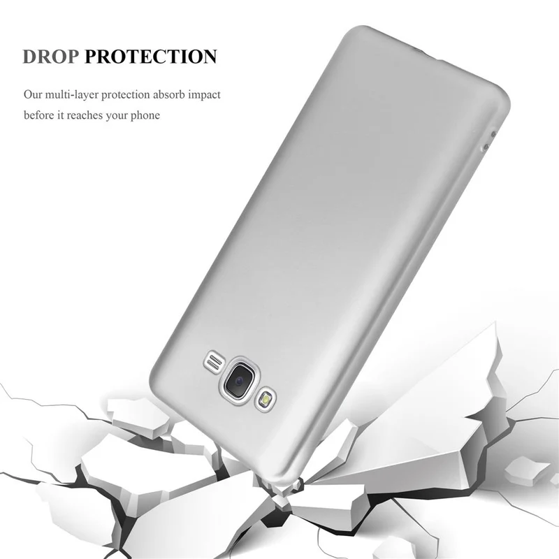 Cadorabo Hülle kompatibel mit Samsung Galaxy J7 2015 Schutzhülle aus flexiblem TPU Silikon