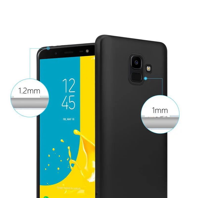 Cadorabo Hülle kompatibel mit Samsung Galaxy J6 2018 Schutzhülle aus flexiblem TPU Silikon