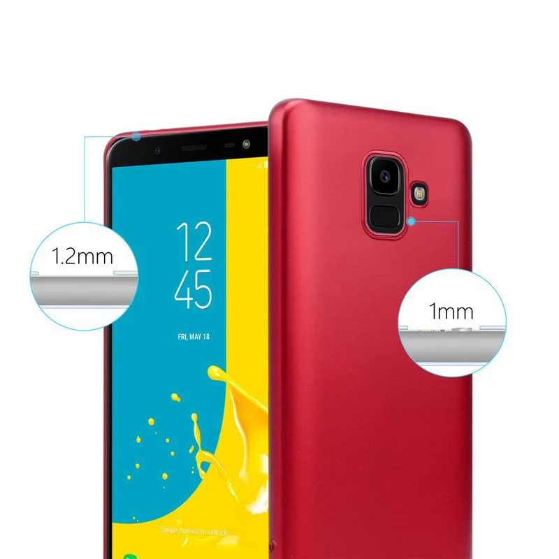 Cadorabo Hülle kompatibel mit Samsung Galaxy J6 2018 Schutzhülle aus flexiblem TPU Silikon