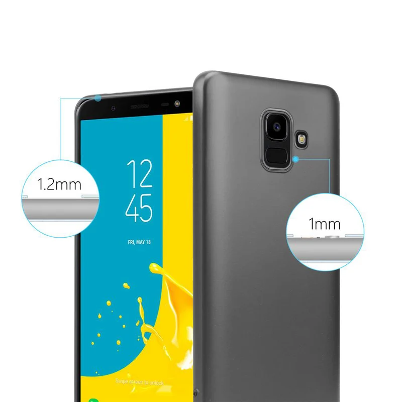 Cadorabo Hülle kompatibel mit Samsung Galaxy J6 2018 Schutzhülle aus flexiblem TPU Silikon