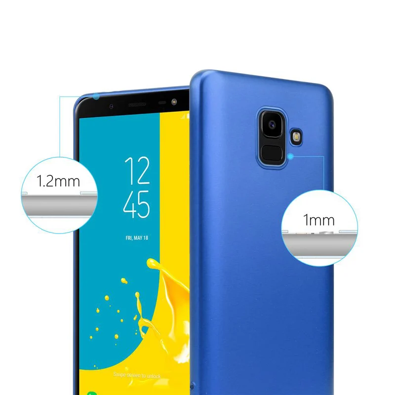 Cadorabo Hülle kompatibel mit Samsung Galaxy J6 2018 Schutzhülle aus flexiblem TPU Silikon