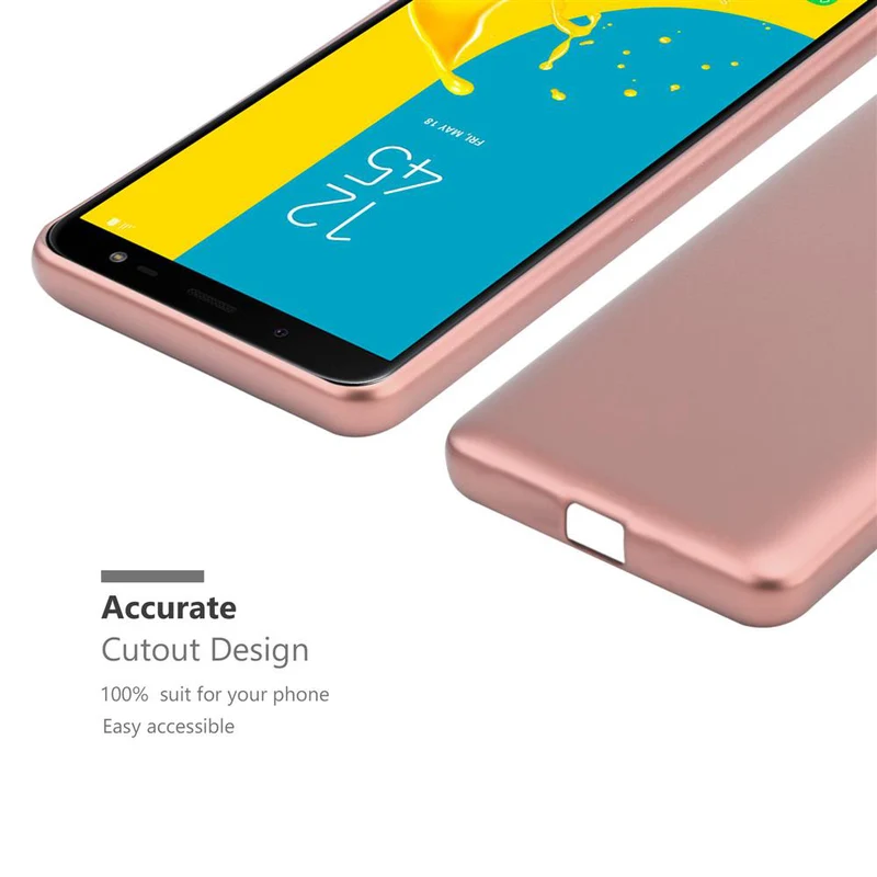 Cadorabo Hülle kompatibel mit Samsung Galaxy J6 2018 Schutzhülle aus flexiblem TPU Silikon