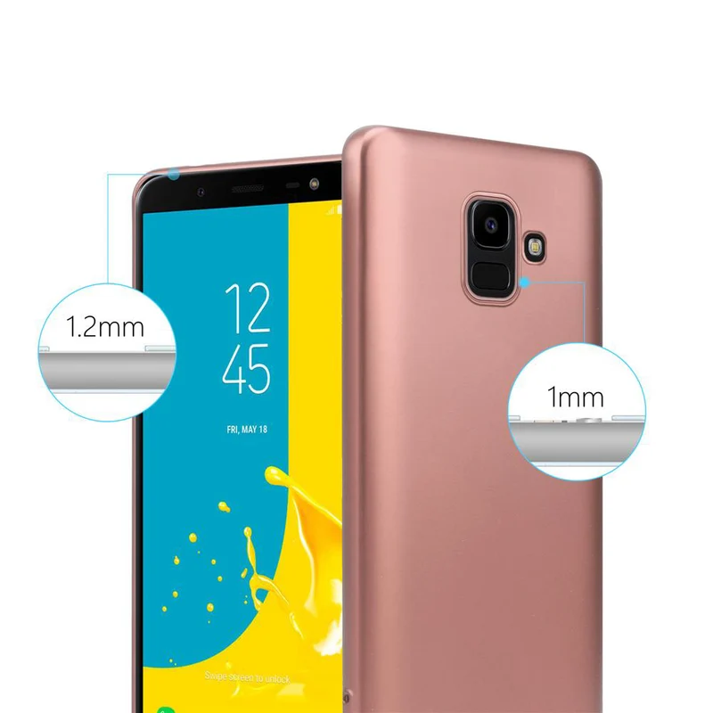 Cadorabo Hülle kompatibel mit Samsung Galaxy J6 2018 Schutzhülle aus flexiblem TPU Silikon