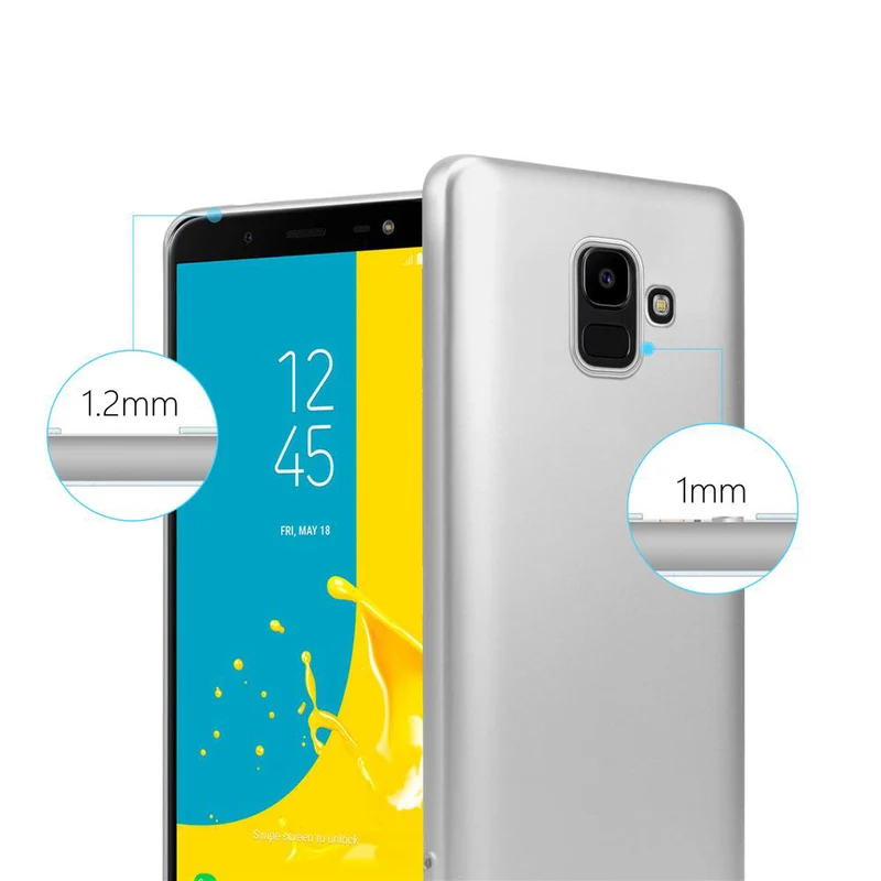 Cadorabo Hülle kompatibel mit Samsung Galaxy J6 2018 Schutzhülle aus flexiblem TPU Silikon