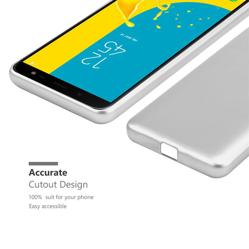 Cadorabo Hülle kompatibel mit Samsung Galaxy J6 2018 Schutzhülle aus flexiblem TPU Silikon