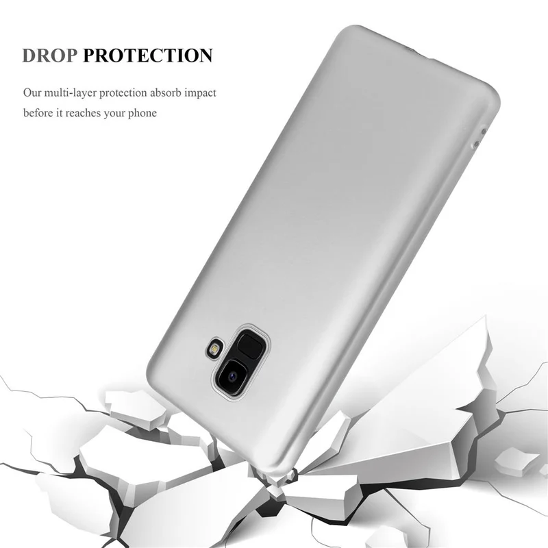 Cadorabo Hülle kompatibel mit Samsung Galaxy J6 2018 Schutzhülle aus flexiblem TPU Silikon
