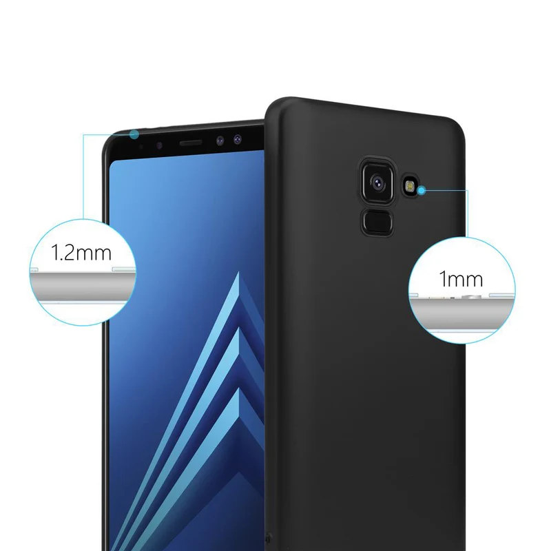 Cadorabo Hülle kompatibel mit Samsung Galaxy A8 2018 Schutzhülle aus flexiblem TPU Silikon