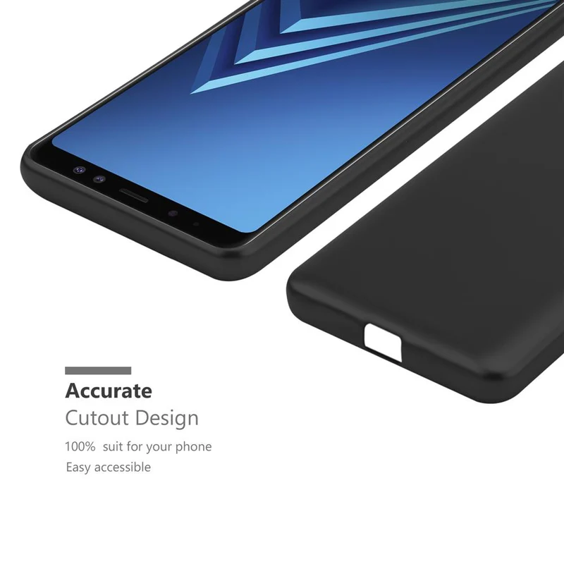 Cadorabo Hülle kompatibel mit Samsung Galaxy A8 2018 Schutzhülle aus flexiblem TPU Silikon