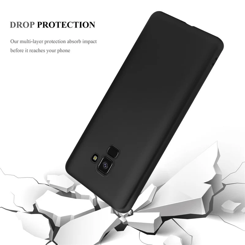 Cadorabo Hülle kompatibel mit Samsung Galaxy A8 2018 Schutzhülle aus flexiblem TPU Silikon