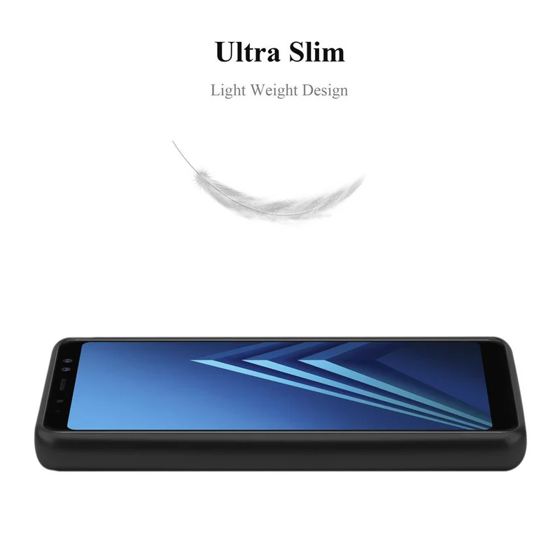 Cadorabo Hülle kompatibel mit Samsung Galaxy A8 2018 Schutzhülle aus flexiblem TPU Silikon