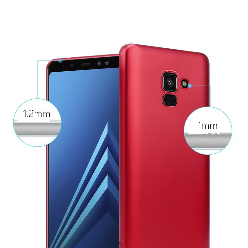 Cadorabo Hülle kompatibel mit Samsung Galaxy A8 2018 Schutzhülle aus flexiblem TPU Silikon