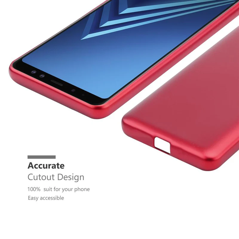 Cadorabo Hülle kompatibel mit Samsung Galaxy A8 2018 Schutzhülle aus flexiblem TPU Silikon