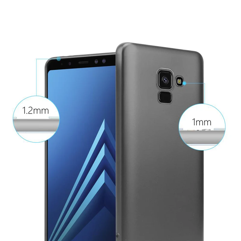 Cadorabo Hülle kompatibel mit Samsung Galaxy A8 2018 Schutzhülle aus flexiblem TPU Silikon