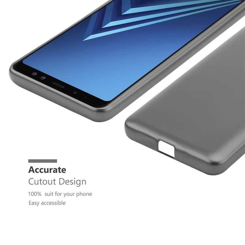 Cadorabo Hülle kompatibel mit Samsung Galaxy A8 2018 Schutzhülle aus flexiblem TPU Silikon