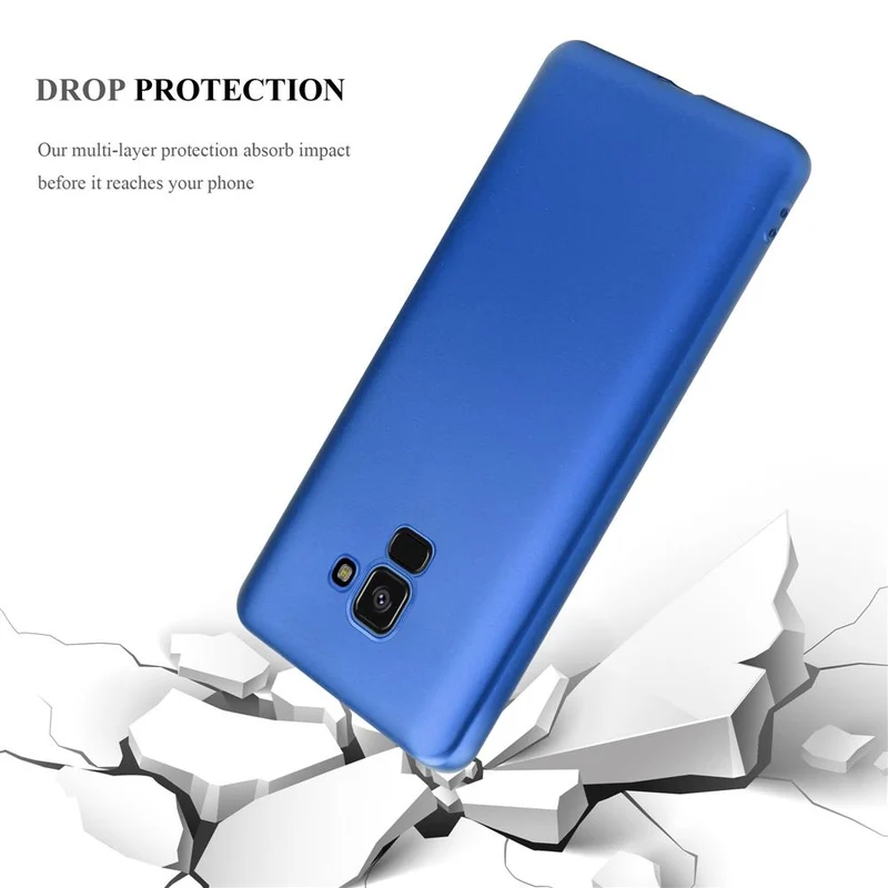 Cadorabo Hülle kompatibel mit Samsung Galaxy A8 2018 Schutzhülle aus flexiblem TPU Silikon