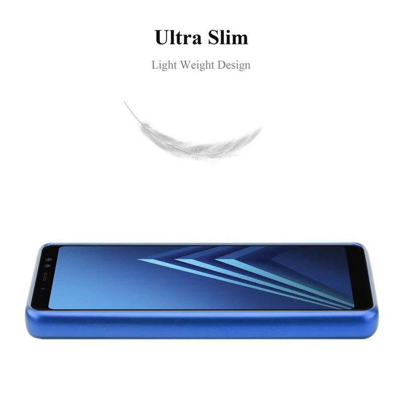Cadorabo Hülle kompatibel mit Samsung Galaxy A8 2018 Schutzhülle aus flexiblem TPU Silikon