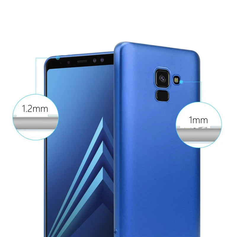 Cadorabo Hülle kompatibel mit Samsung Galaxy A8 2018 Schutzhülle aus flexiblem TPU Silikon