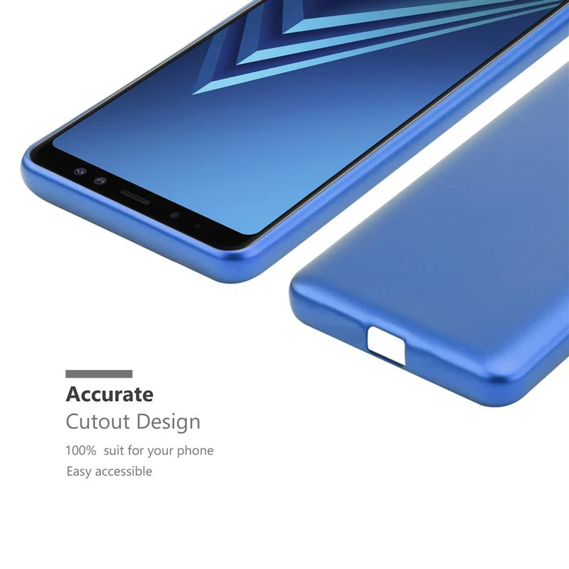 Cadorabo Hülle kompatibel mit Samsung Galaxy A8 2018 Schutzhülle aus flexiblem TPU Silikon