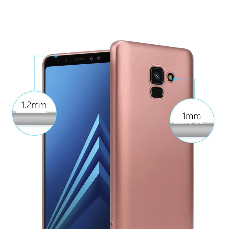 Cadorabo Hülle kompatibel mit Samsung Galaxy A8 2018 Schutzhülle aus flexiblem TPU Silikon