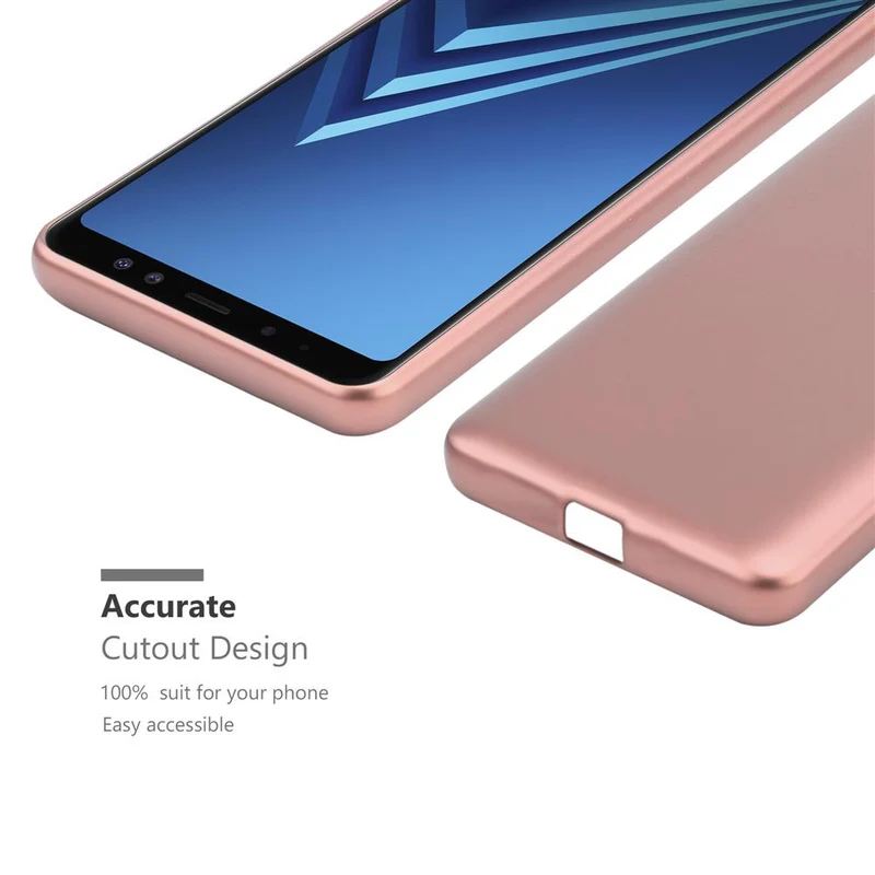 Cadorabo Hülle kompatibel mit Samsung Galaxy A8 2018 Schutzhülle aus flexiblem TPU Silikon