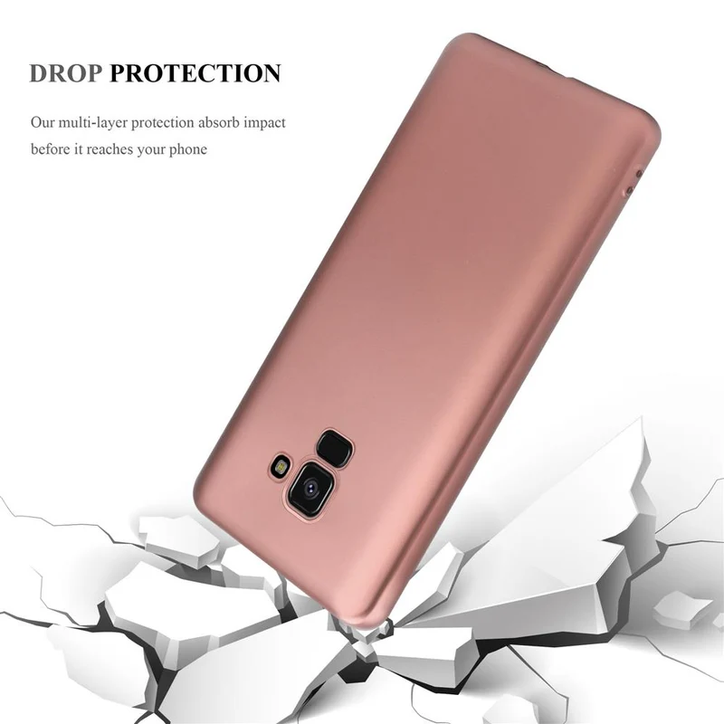 Cadorabo Hülle kompatibel mit Samsung Galaxy A8 2018 Schutzhülle aus flexiblem TPU Silikon
