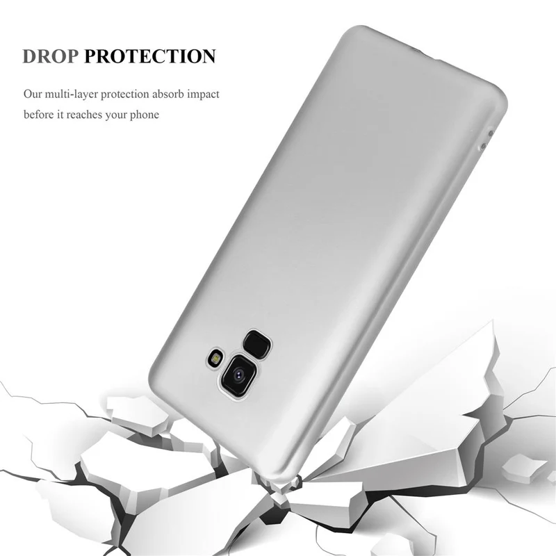 Cadorabo Hülle kompatibel mit Samsung Galaxy A8 2018 Schutzhülle aus flexiblem TPU Silikon